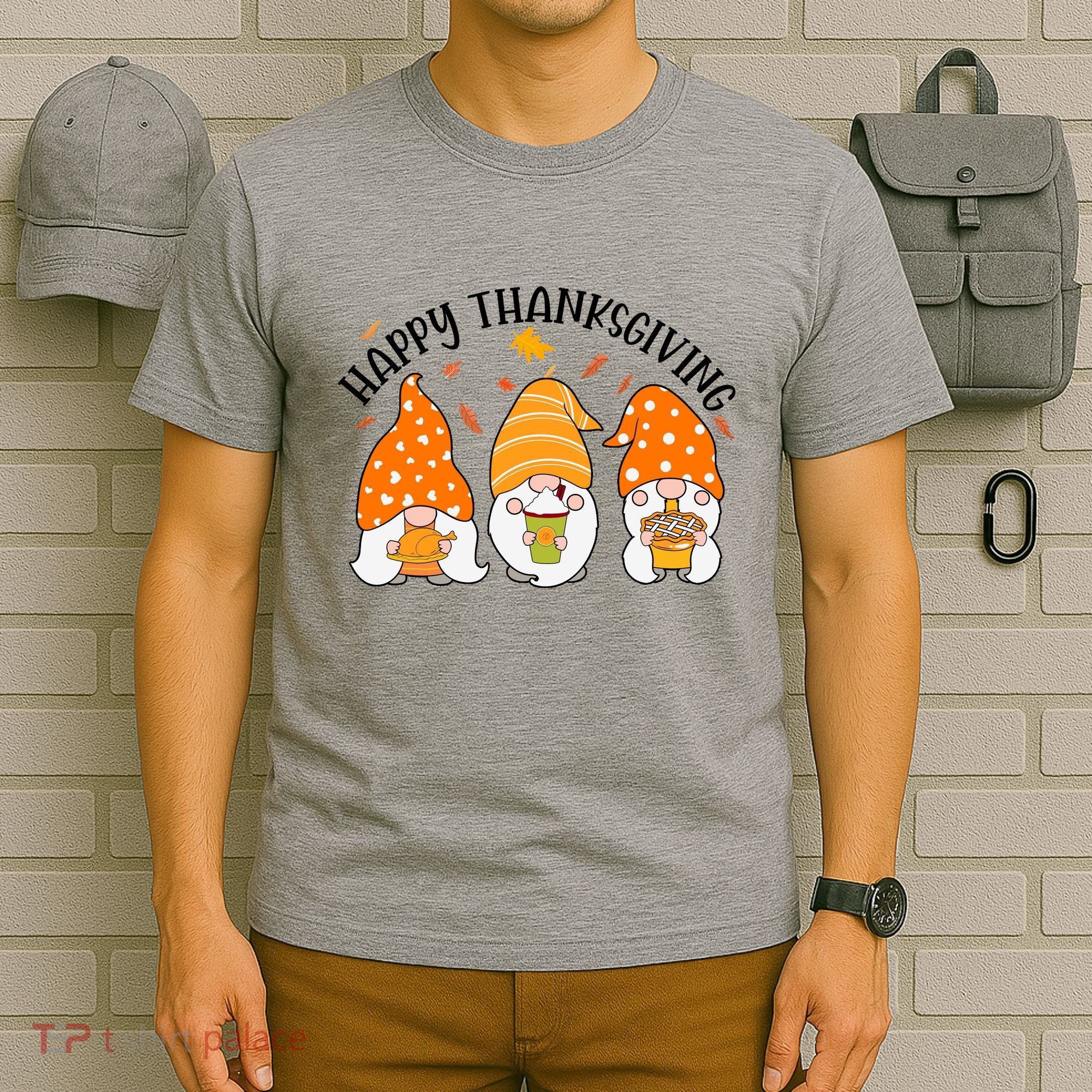 Happy Thanksgiving Gnome Festive Holiday T-Shirt