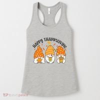 Happy Thanksgiving Gnome Festive Holiday Women's Tank Top thumb 0