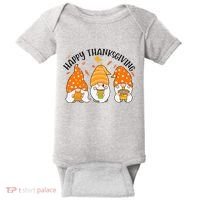 Happy Thanksgiving Gnome Festive Holiday Baby Bodysuit thumb 0