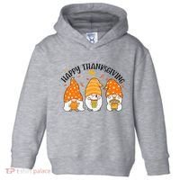 Happy Thanksgiving Gnome Festive Holiday Toddler Hoodie thumb 0
