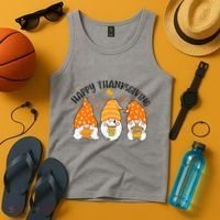 Happy Thanksgiving Gnome Festive Holiday Tank Top thumb 4