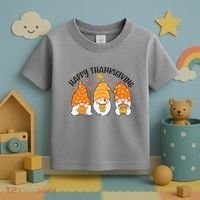 Happy Thanksgiving Gnome Festive Holiday Toddler T-Shirt thumb 3