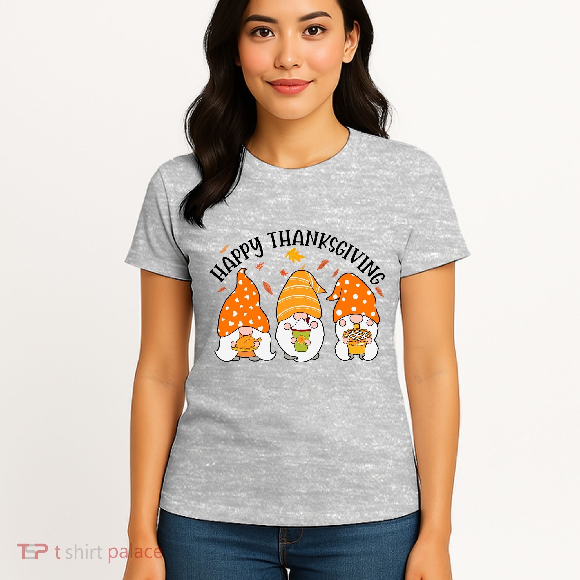 Happy Thanksgiving Gnome Festive Holiday Women's T-Shirt