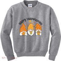 Happy Thanksgiving Gnome Festive Holiday Kids Sweatshirt thumb 0