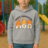Happy Thanksgiving Gnome Festive Holiday Kids Hoodie thumb 2