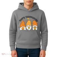 Happy Thanksgiving Gnome Festive Holiday Kids Hoodie thumb 4