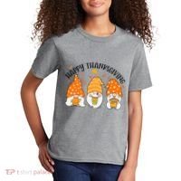Happy Thanksgiving Gnome Festive Holiday Kids T-Shirt thumb 2