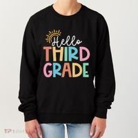 Hello Third Grade Team 3rd Grade Back To School Teacher Women's Sweatshirt thumb 0
