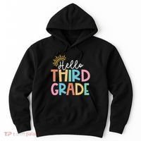 Hello Third Grade Team 3rd Grade Back To School Teacher Hoodie thumb 0