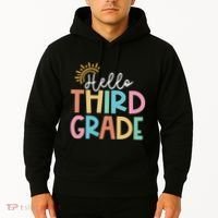 Hello Third Grade Team 3rd Grade Back To School Teacher Hoodie thumb 2