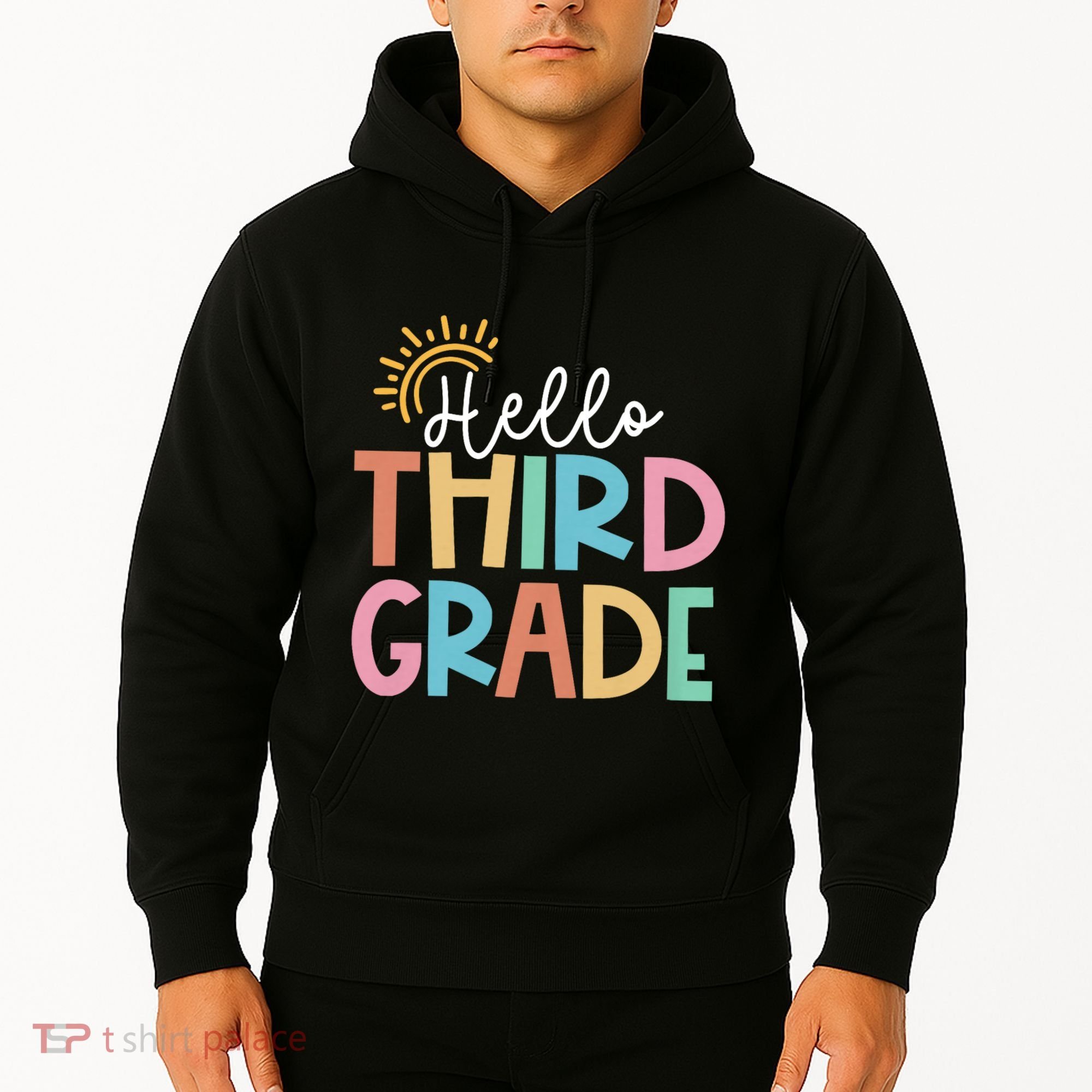 Hello Third Grade Team 3rd Grade Back To School Teacher Hoodie