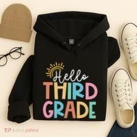 Hello Third Grade Team 3rd Grade Back To School Teacher Hoodie thumb 4