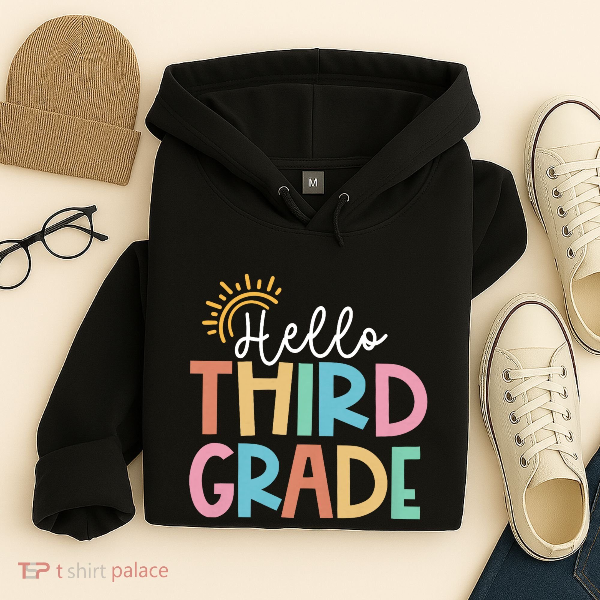 Hello Third Grade Team 3rd Grade Back To School Teacher Hoodie