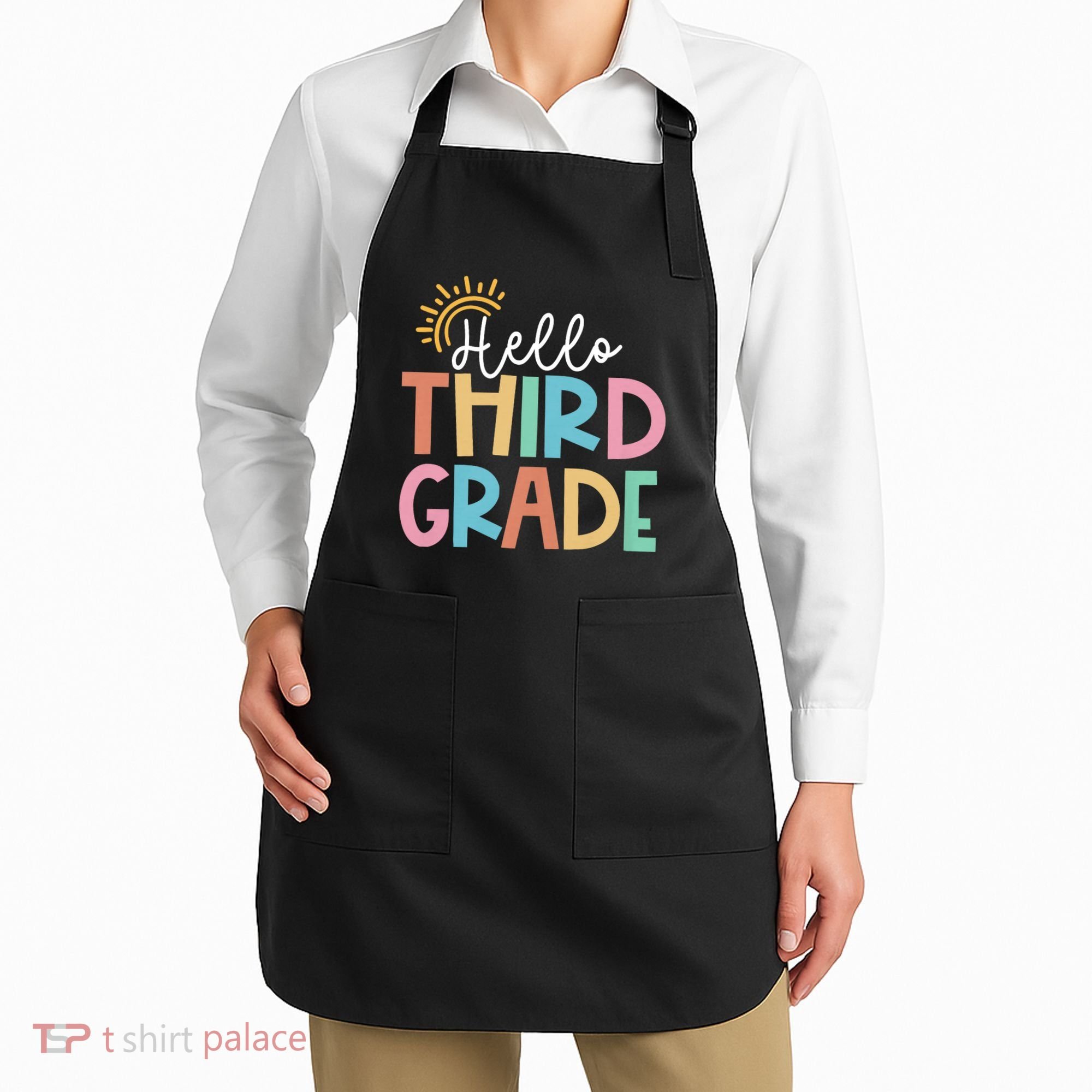Hello Third Grade Team 3rd Grade Back To School Teacher Apron