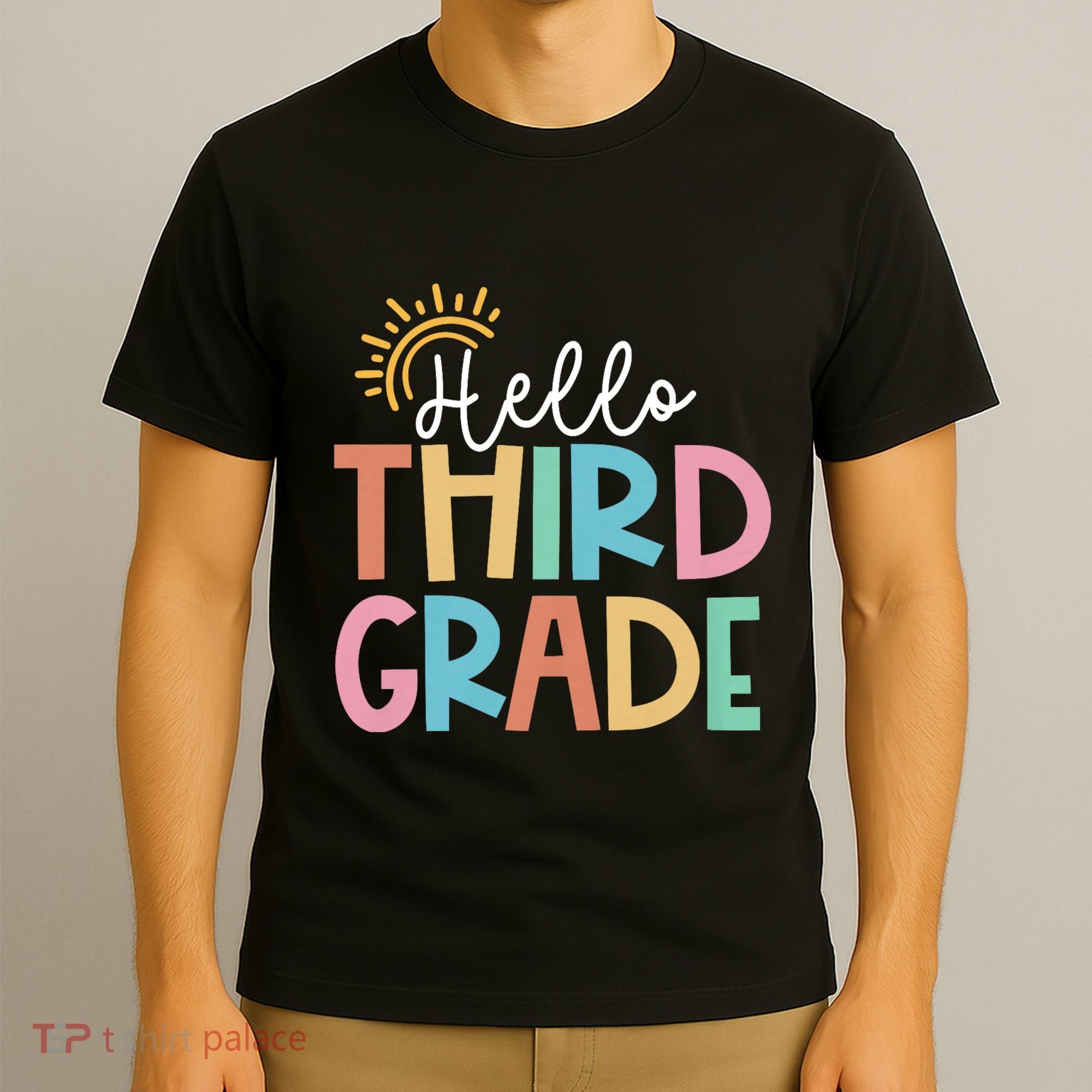 Hello Third Grade Team 3rd Grade Back To School Teacher T-Shirt
