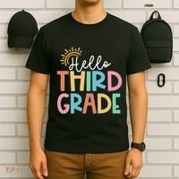 Hello Third Grade Team 3rd Grade Back To School Teacher T-Shirt thumb 6