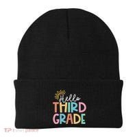 Hello Third Grade Team 3rd Grade Back To School Teacher Beanie thumb 0