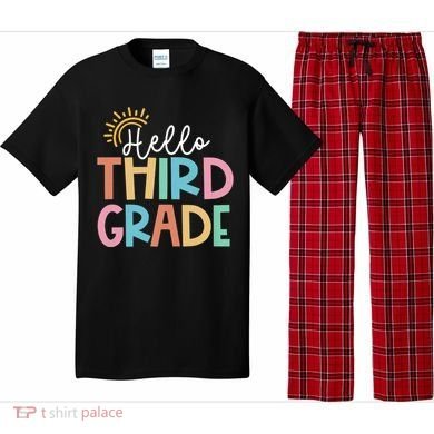 Hello Third Grade Team 3rd Grade Back To School Teacher Pajama Set