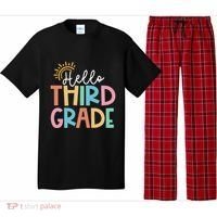 Hello Third Grade Team 3rd Grade Back To School Teacher Pajama Set thumb 0