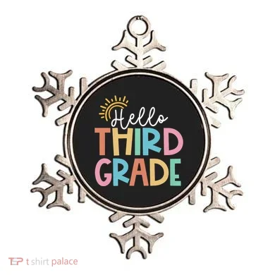 Hello Third Grade Team 3rd Grade Back To School Teacher Ornament