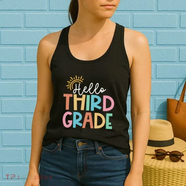 Hello Third Grade Team 3rd Grade Back To School Teacher Women's Tank Top