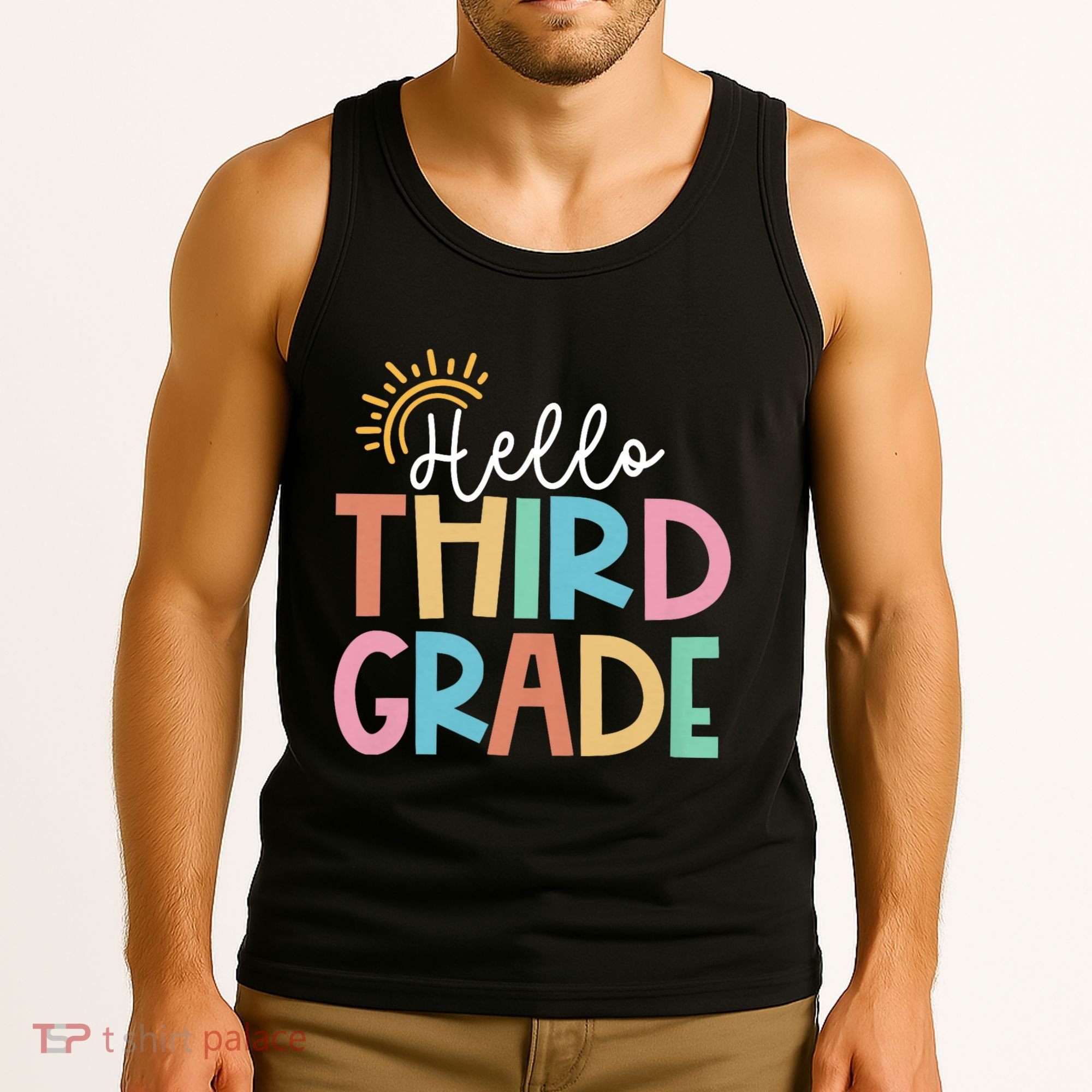 Hello Third Grade Team 3rd Grade Back To School Teacher Tank Top