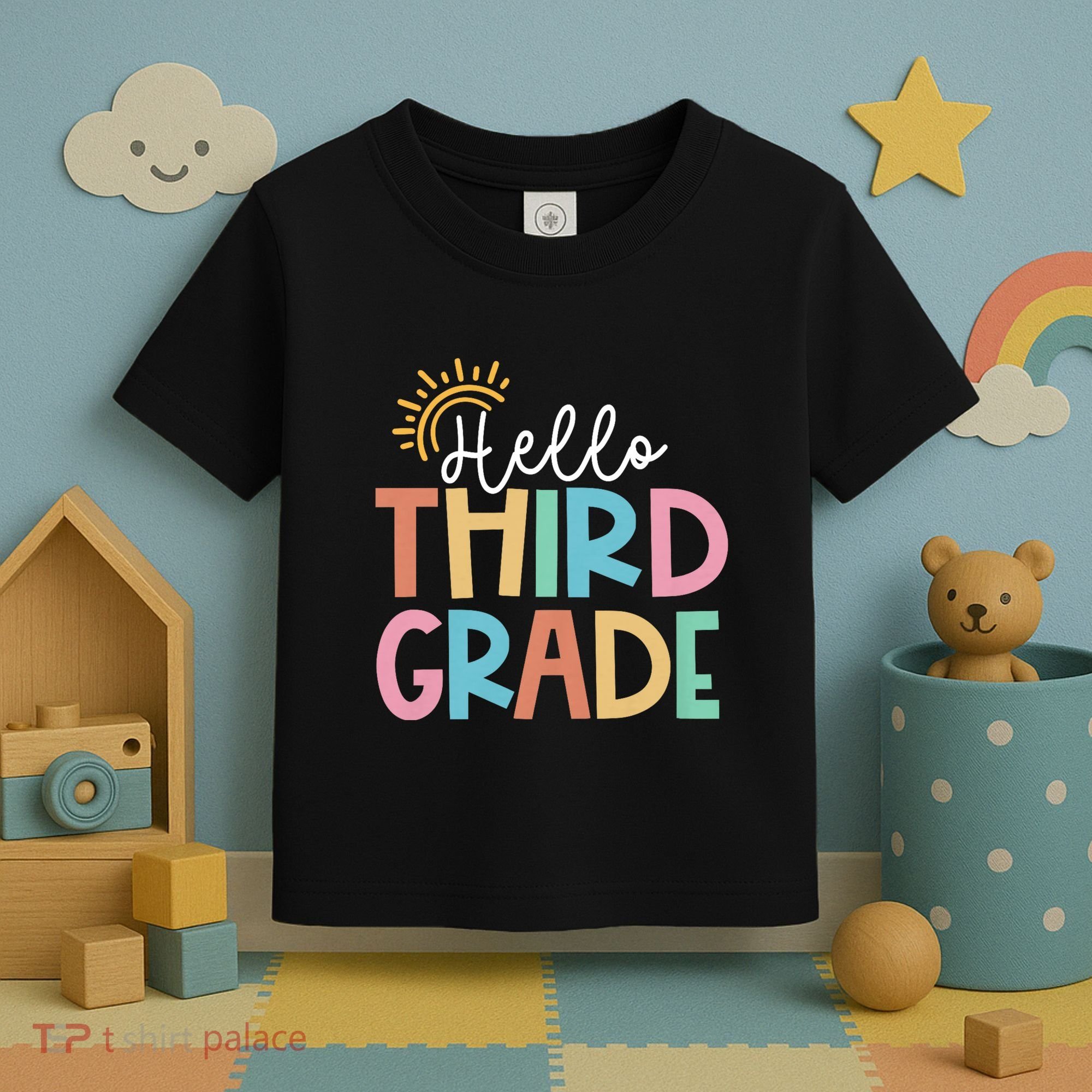 Hello Third Grade Team 3rd Grade Back To School Teacher Toddler T-Shirt