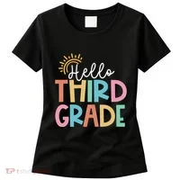 Hello Third Grade Team 3rd Grade Back To School Teacher Women's T-Shirt thumb 0