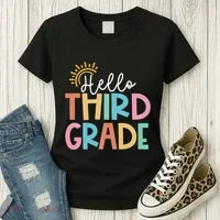 Hello Third Grade Team 3rd Grade Back To School Teacher Women's T-Shirt thumb 3