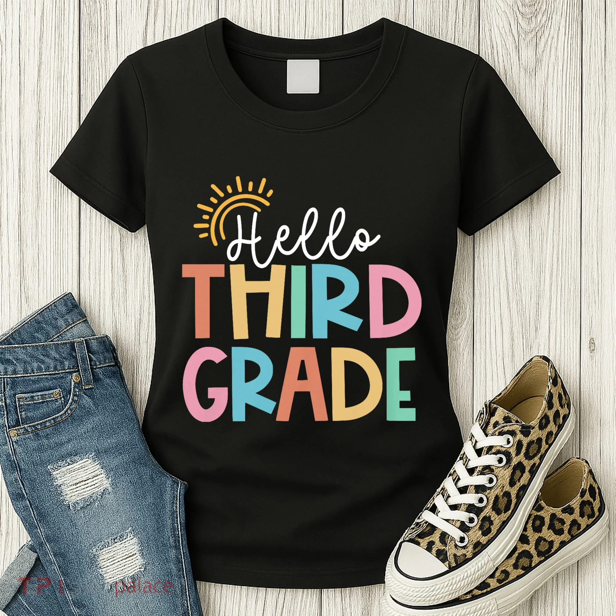 Hello Third Grade Team 3rd Grade Back To School Teacher Women's T-Shirt