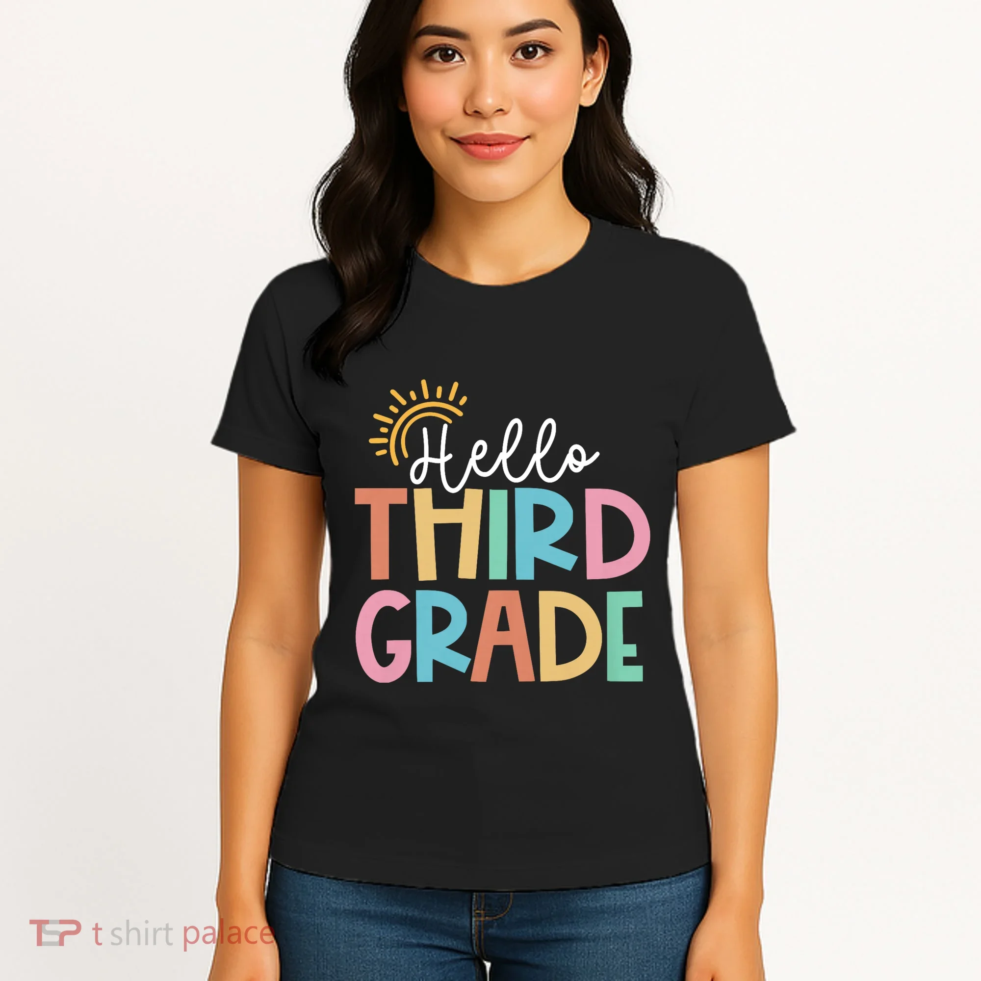 Hello Third Grade Team 3rd Grade Back To School Teacher Women's T-Shirt