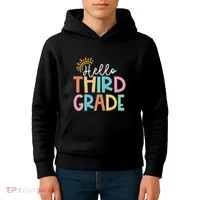Hello Third Grade Team 3rd Grade Back To School Teacher Kids Hoodie thumb 4
