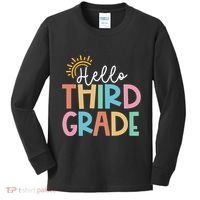 Hello Third Grade Team 3rd Grade Back To School Teacher Kids Long Sleeve Shirt thumb 0