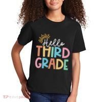 Hello Third Grade Team 3rd Grade Back To School Teacher Kids T-Shirt thumb 2