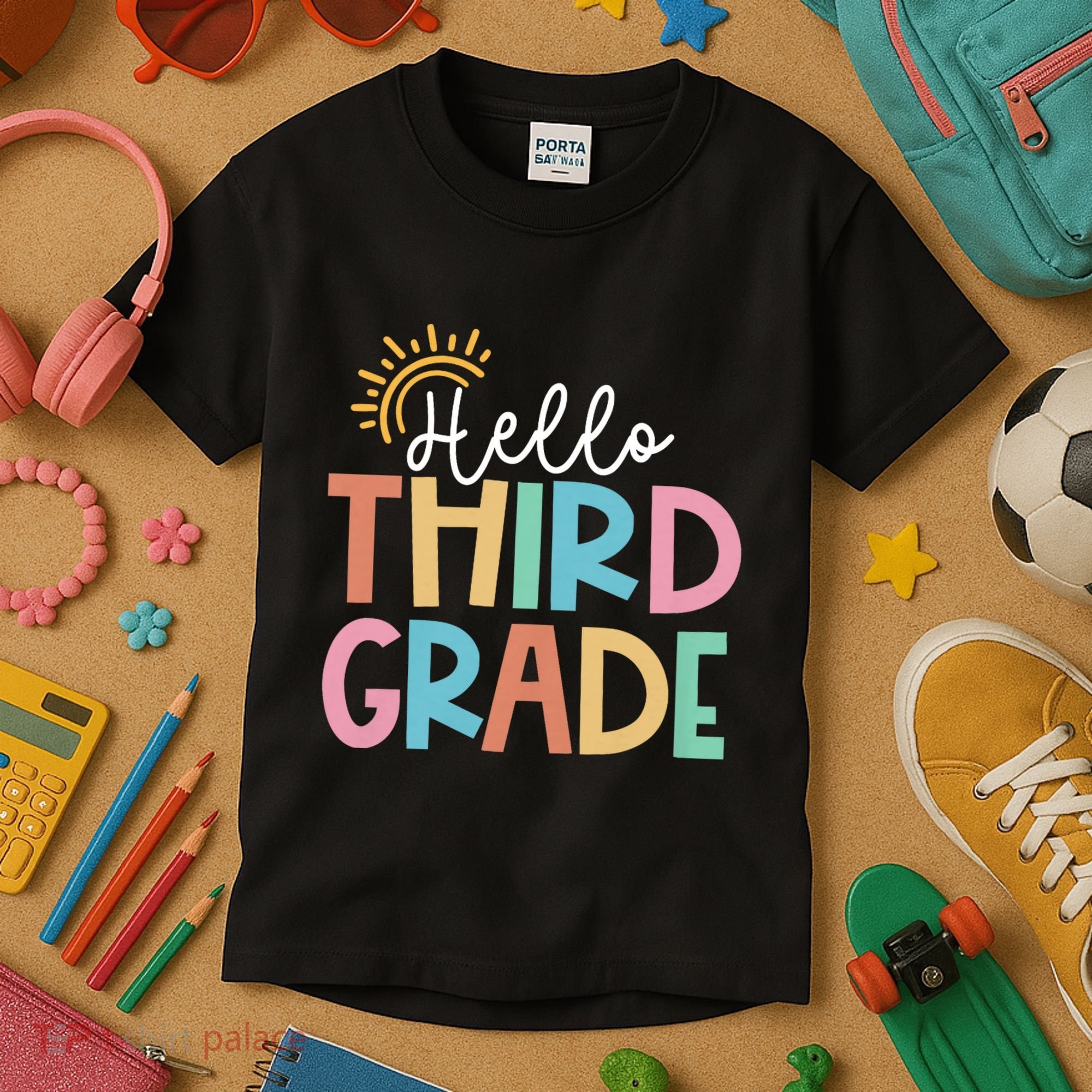 Hello Third Grade Team 3rd Grade Back To School Teacher Kids T-Shirt