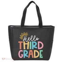 Hello Third Grade Team 3rd Grade Back To School Teacher Tote Bag thumb 0