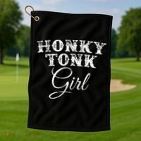Honky Tonk Girl The Original Country Music Golf Towel thumb 1