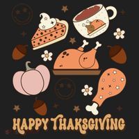 Happy Thanksgiving Groovy Family Thanksgiving Matching Outfits Women's Sweatshirt thumb 2