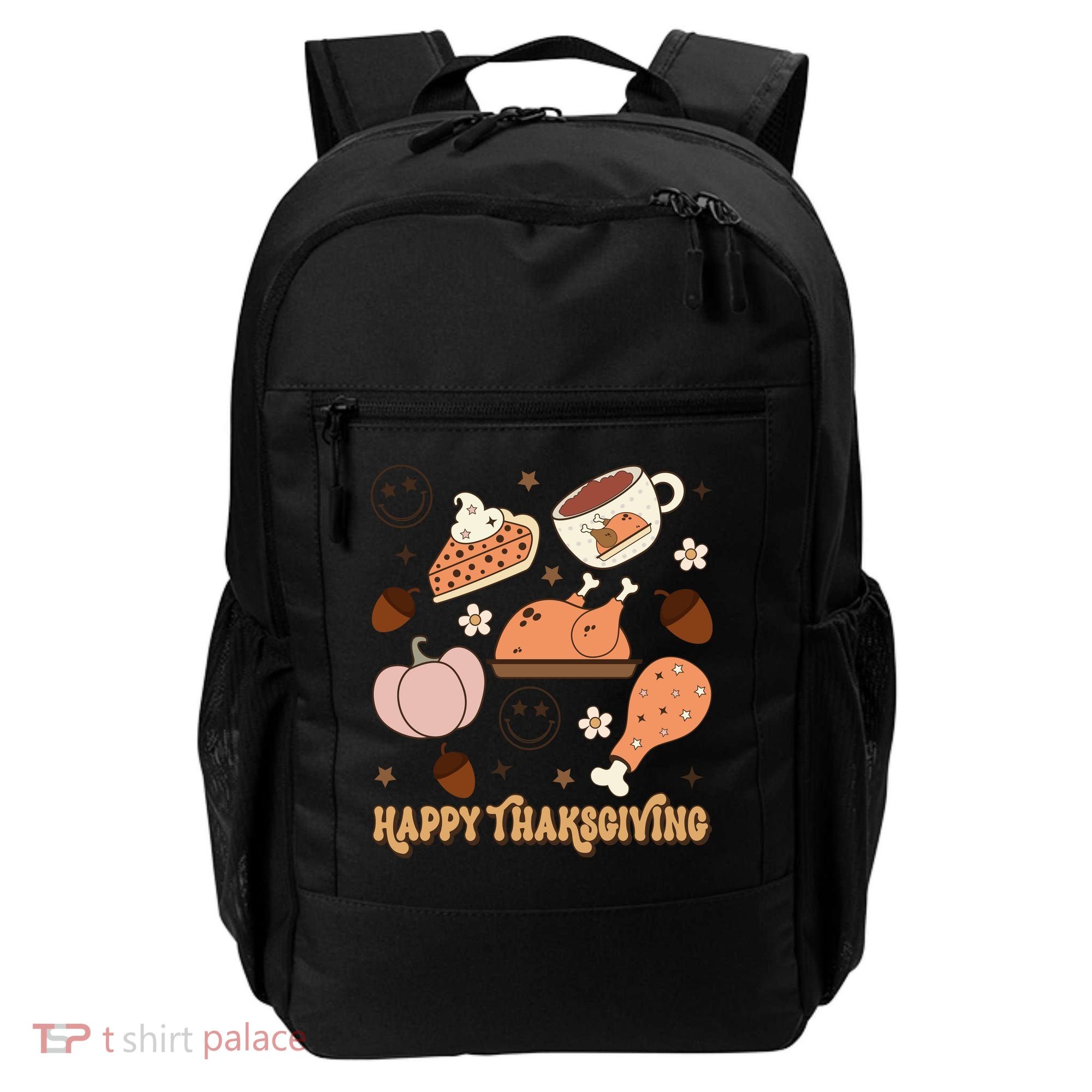 Happy Thanksgiving Groovy Family Thanksgiving Matching Outfits Backpack