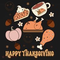 Happy Thanksgiving Groovy Family Thanksgiving Matching Outfits Toddler Hoodie thumb 2