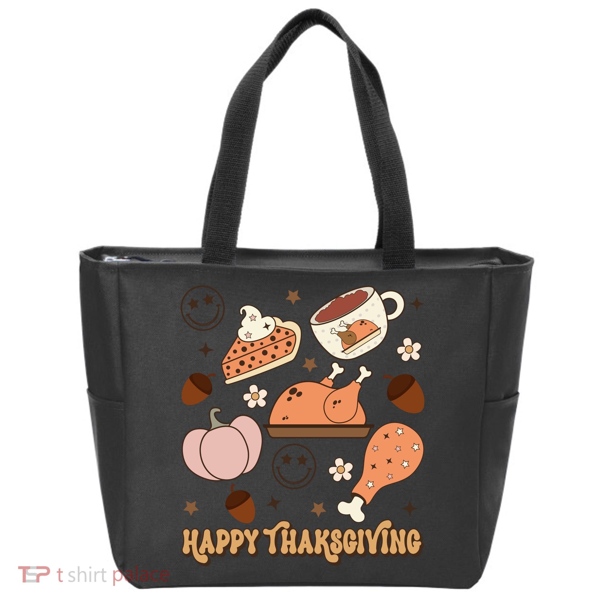 Happy Thanksgiving Groovy Family Thanksgiving Matching Outfits Tote Bag