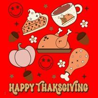 Happy Thanksgiving Groovy Family Thanksgiving Matching Outfits Santa Hat thumb 1