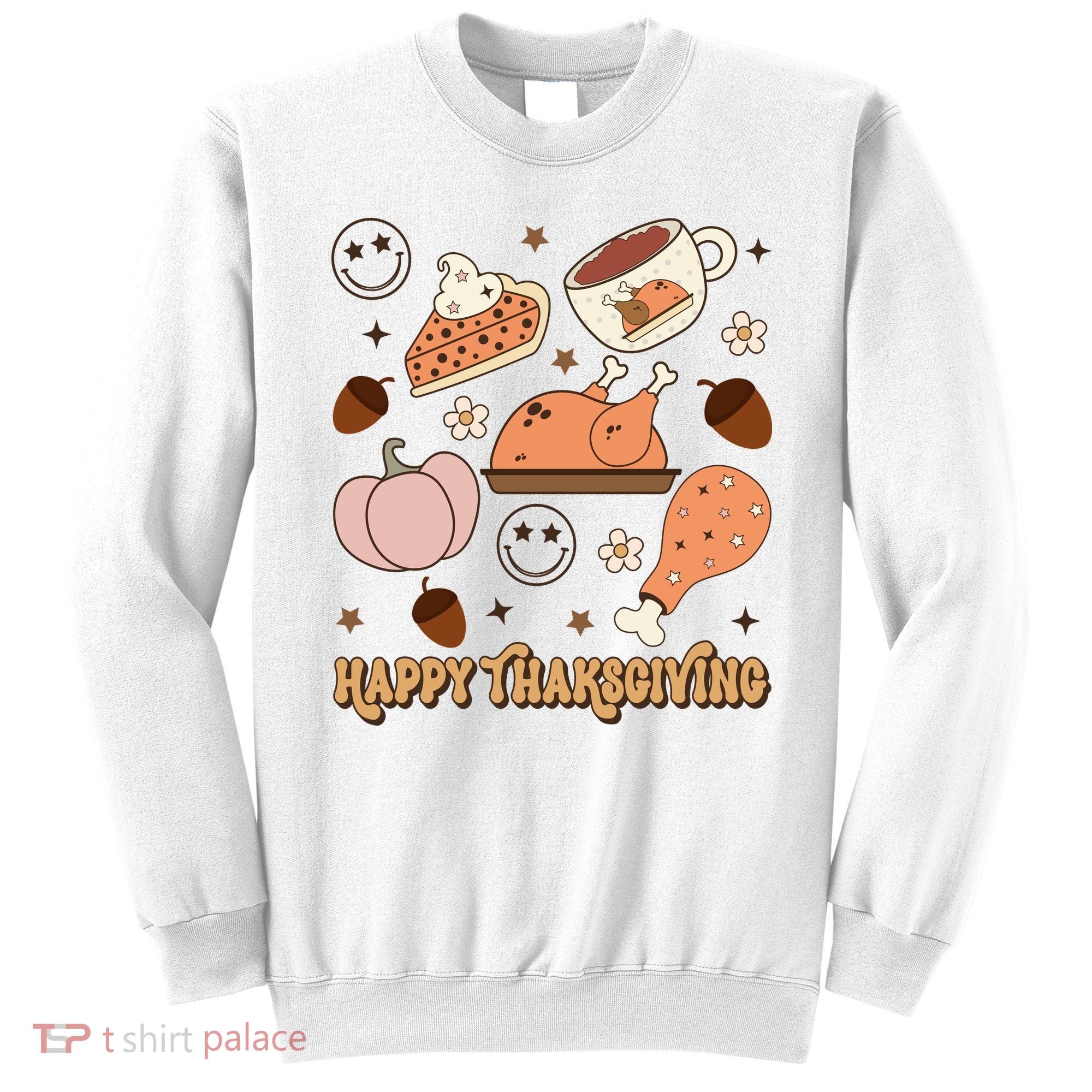 Happy Thanksgiving Groovy Family Thanksgiving Matching Outfits Sweatshirt