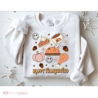 Happy Thanksgiving Groovy Family Thanksgiving Matching Outfits Sweatshirt thumb 2