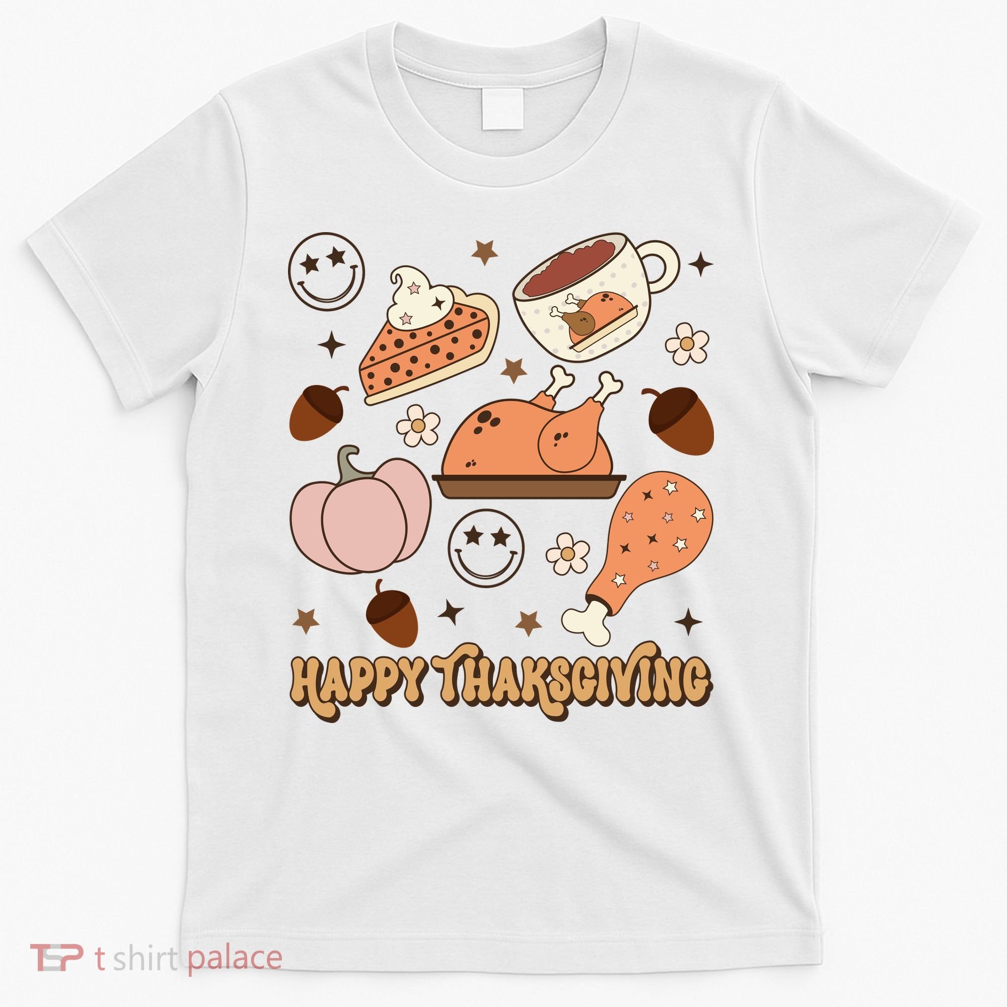 Happy Thanksgiving Groovy Family Thanksgiving Matching Outfits T-Shirt