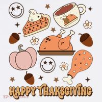 Happy Thanksgiving Groovy Family Thanksgiving Matching Outfits T-Shirt thumb 7