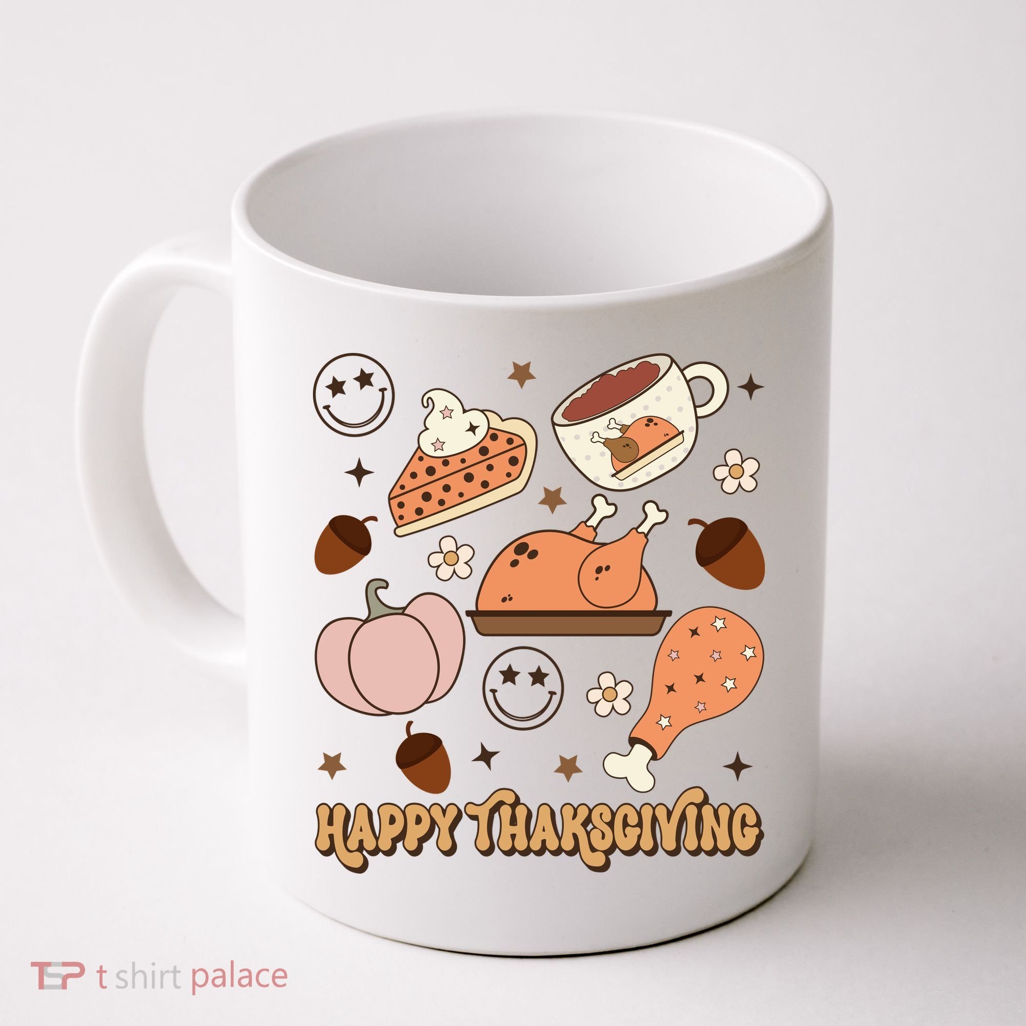 Happy Thanksgiving Groovy Family Thanksgiving Matching Outfits Coffee Mug