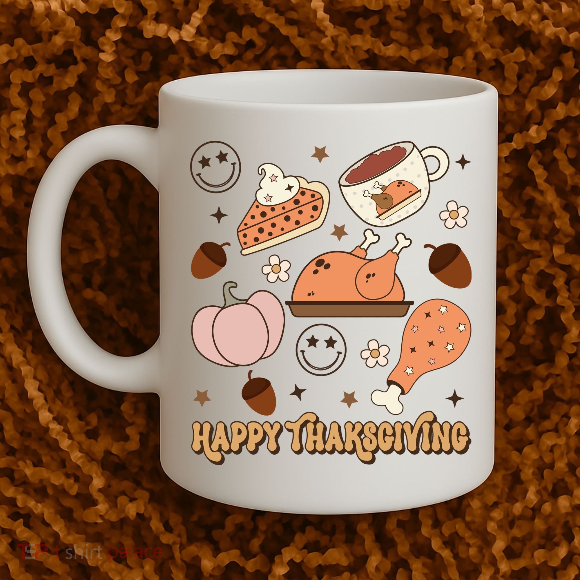 Happy Thanksgiving Groovy Family Thanksgiving Matching Outfits Coffee Mug