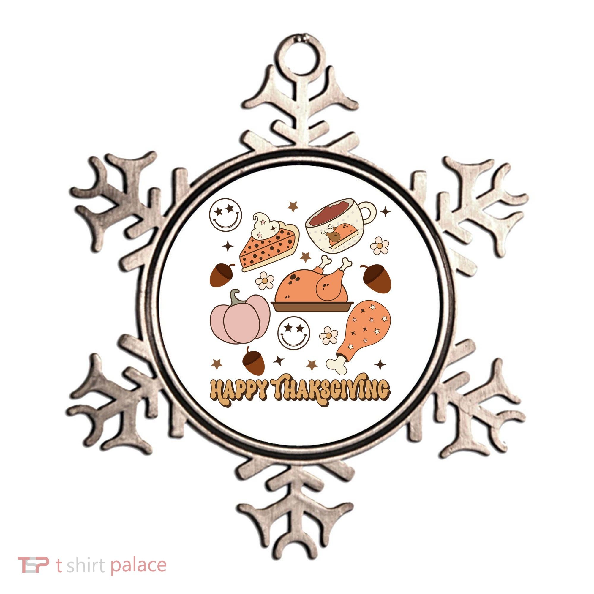 Happy Thanksgiving Groovy Family Thanksgiving Matching Outfits Ornament