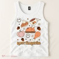 Happy Thanksgiving Groovy Family Thanksgiving Matching Outfits Tank Top thumb 2